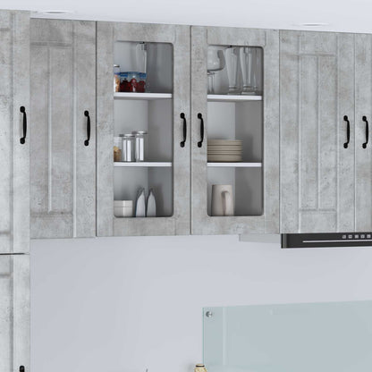Wall Glass Cabinet LUCCA Concrete Grey 40 x 31 x 80 cm