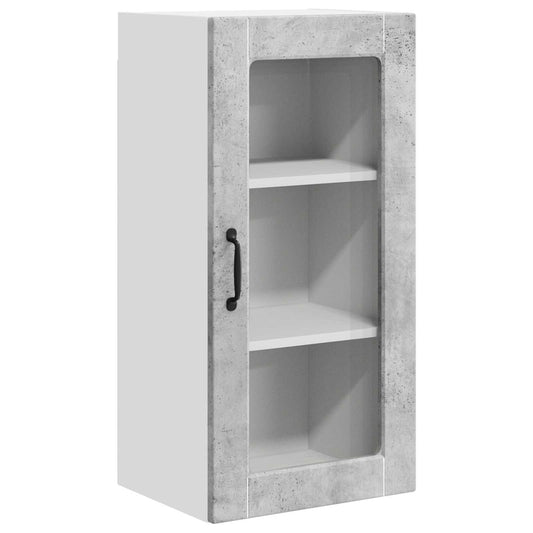 Wall Glass Cabinet LUCCA Concrete Grey 40 x 31 x 80 cm