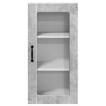 Wall Glass Cabinet LUCCA Concrete Grey 40 x 31 x 80 cm