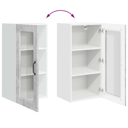 Wall Glass Cabinet LUCCA Concrete Grey 40 x 31 x 80 cm