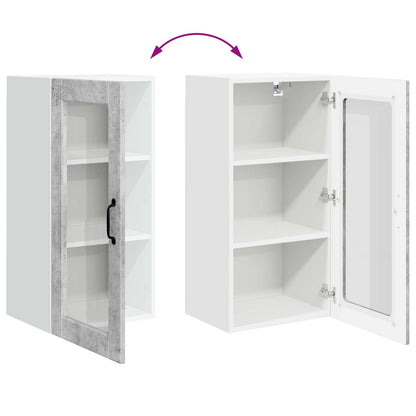 Wall Glass Cabinet LUCCA Concrete Grey 40 x 31 x 80 cm