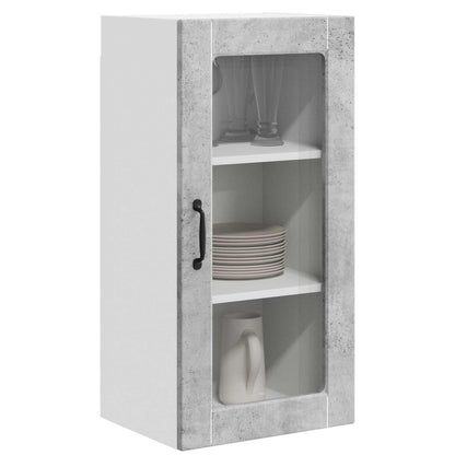 Wall Glass Cabinet LUCCA Concrete Grey 40 x 31 x 80 cm