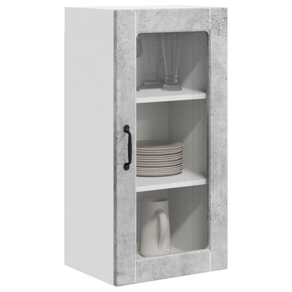 Wall Glass Cabinet LUCCA Concrete Grey 40 x 31 x 80 cm