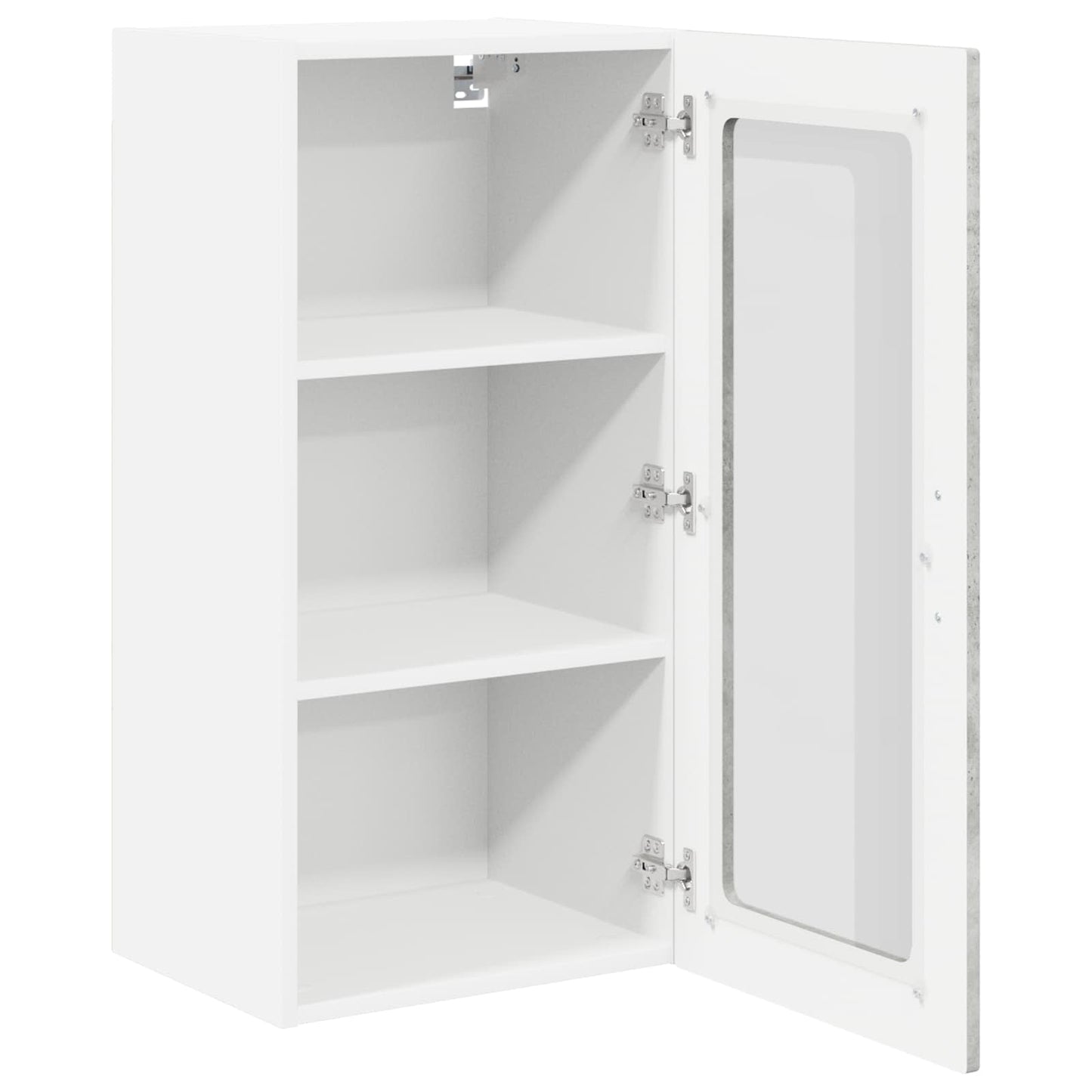 Wall Glass Cabinet LUCCA 2 pcs Concrete Grey 40 x 31 x 80 cm