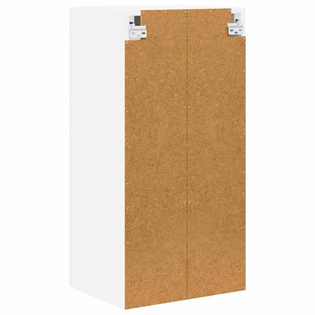 Wall Glass Cabinet LUCCA High Gloss White 40 x 31 x 80 cm