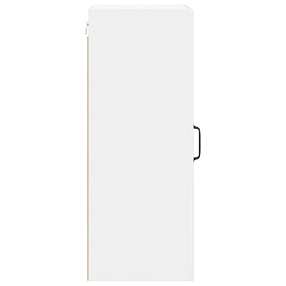 Wall Glass Cabinet LUCCA 2 pcs High Gloss White 40 x 31 x 80 cm
