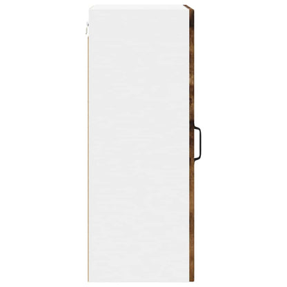 Wall Glass Cabinet LUCCA Smoked Oak 40 x 31 x 80 cm