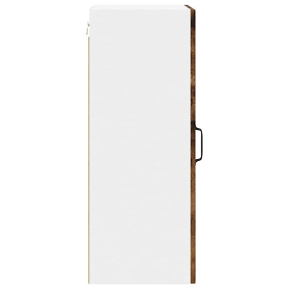 Wall Glass Cabinet LUCCA Smoked Oak 40 x 31 x 80 cm