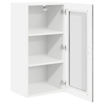 Wall Glass Cabinet LUCCA 2 pcs Grey Sonoma 40 x 31 x 80 cm