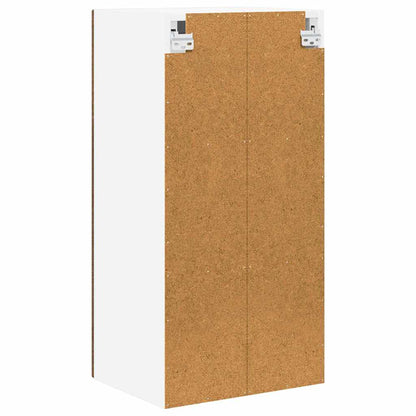 Wall Glass Cabinet LUCCA Brown Oak 40 x 31 x 80 cm