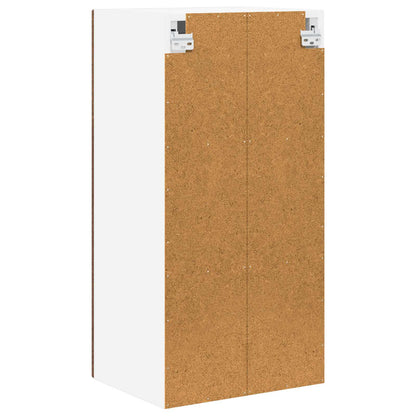 Wall Glass Cabinet LUCCA Brown Oak 40 x 31 x 80 cm