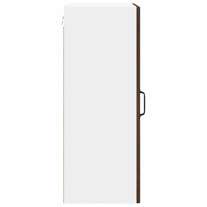 Wall Glass Cabinet LUCCA Brown Oak 40 x 31 x 80 cm