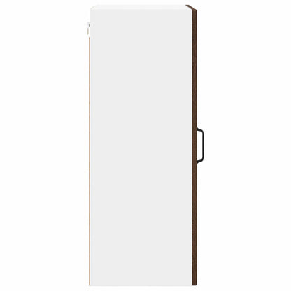 Wall Glass Cabinet LUCCA Brown Oak 40 x 31 x 80 cm