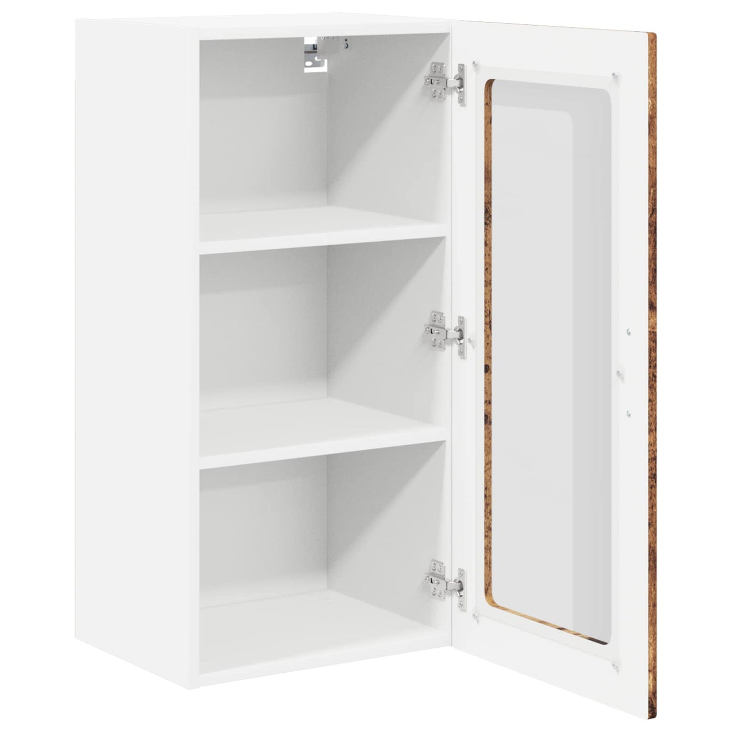 Wall Glass Cabinet LUCCA 2 pcs Old Wood 40 x 31 x 80 cm