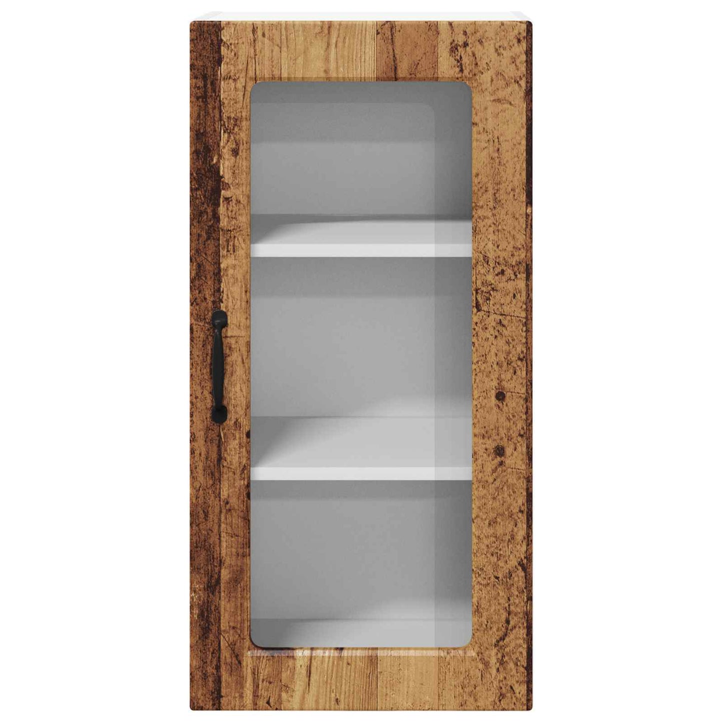 Wall Glass Cabinet LUCCA 2 pcs Old Wood 40 x 31 x 80 cm