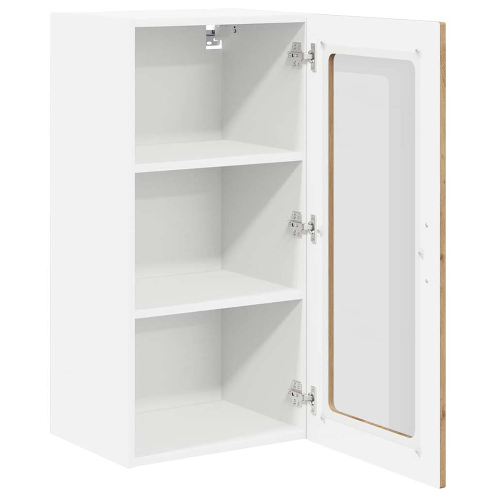 Wall Glass Cabinet LUCCA Artisan Oak 40 x 31 x 80 cm