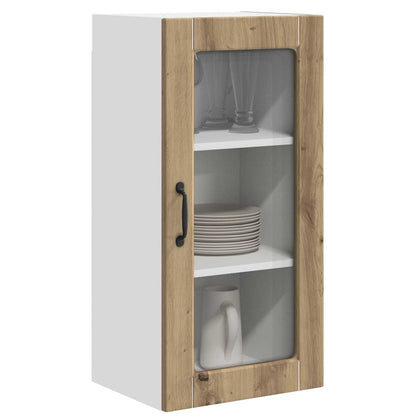 Wall Glass Cabinet LUCCA Artisan Oak 40 x 31 x 80 cm