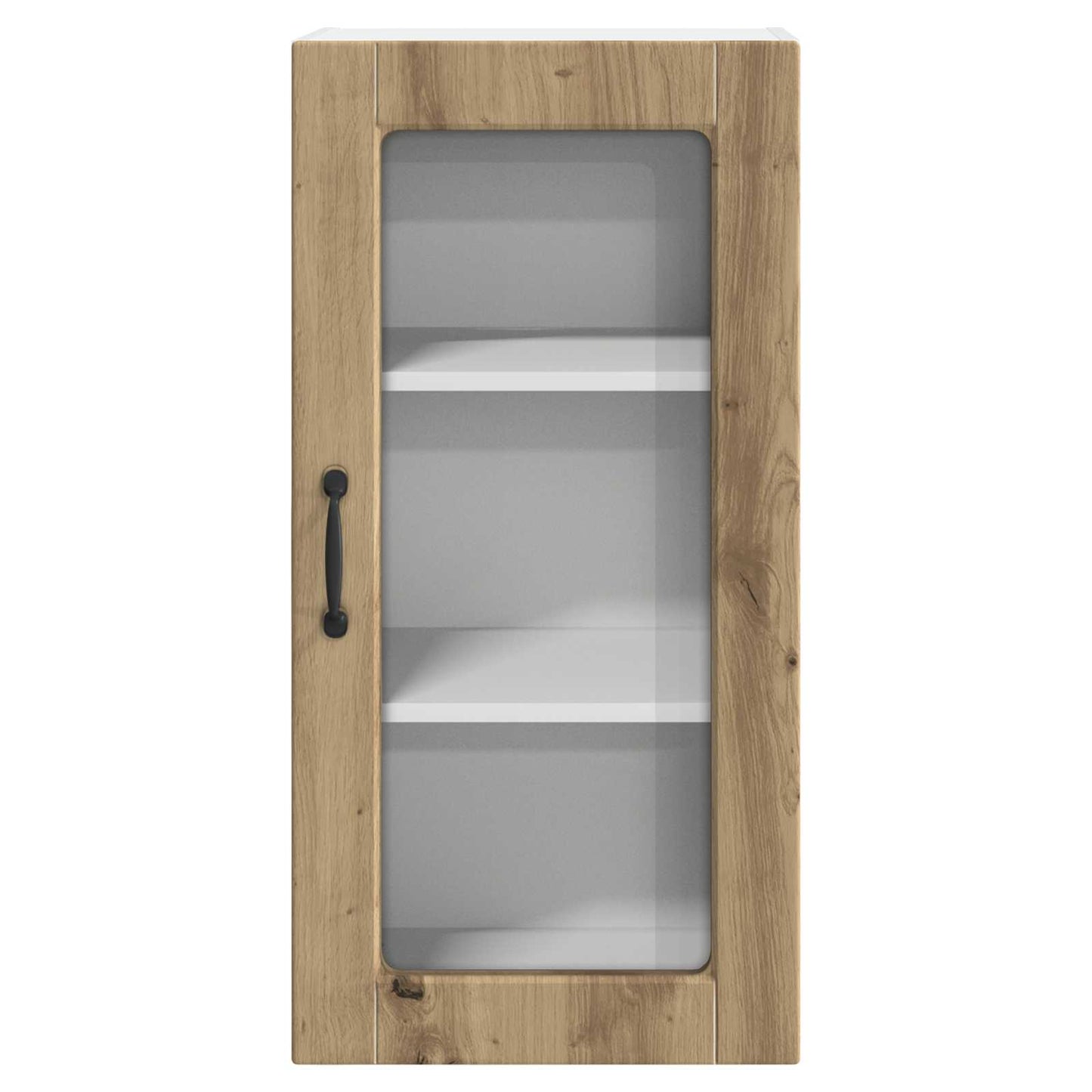 Wall Glass Cabinet LUCCA 2 pcs Artisan Oak 40 x 31 x 80 cm