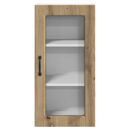 Wall Glass Cabinet LUCCA 2 pcs Artisan Oak 40 x 31 x 80 cm