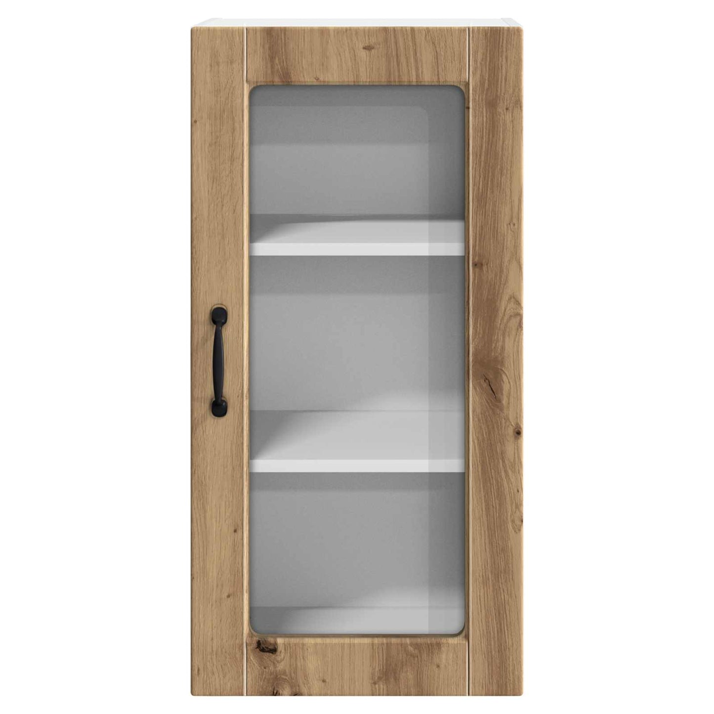 Wall Glass Cabinet LUCCA 2 pcs Artisan Oak 40 x 31 x 80 cm