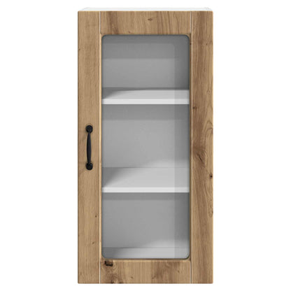 Wall Glass Cabinet LUCCA 2 pcs Artisan Oak 40 x 31 x 80 cm