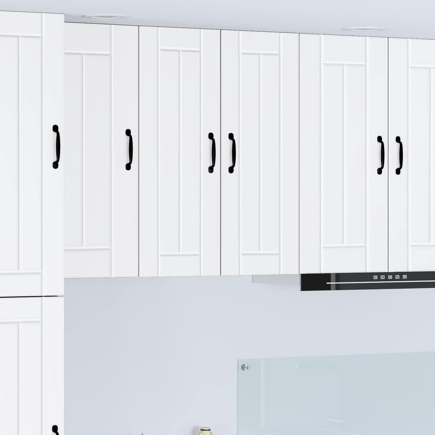 Wall Cabinet LUCCA 2 pcs White Engineered Wood