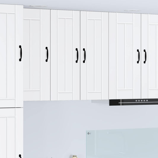 Wall Cabinet LUCCA 2 pcs White Engineered Wood