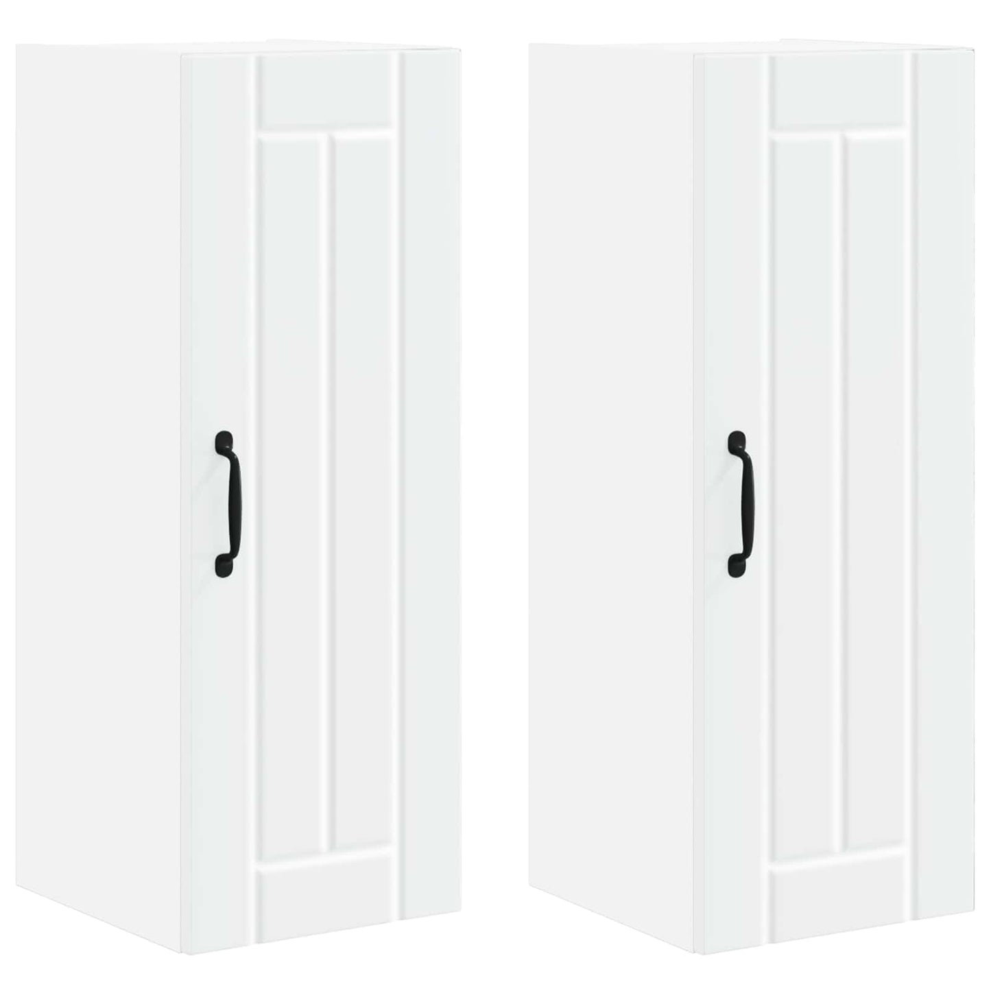 Wall Cabinet LUCCA 2 pcs White Engineered Wood