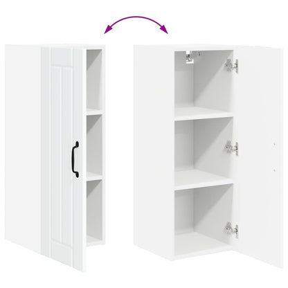 Wall Cabinet LUCCA 2 pcs White Engineered Wood