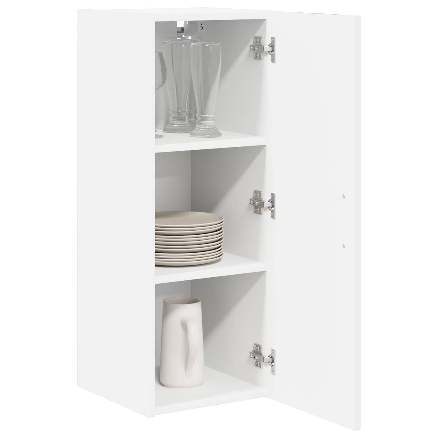 Wall Cabinet LUCCA 2 pcs White Engineered Wood