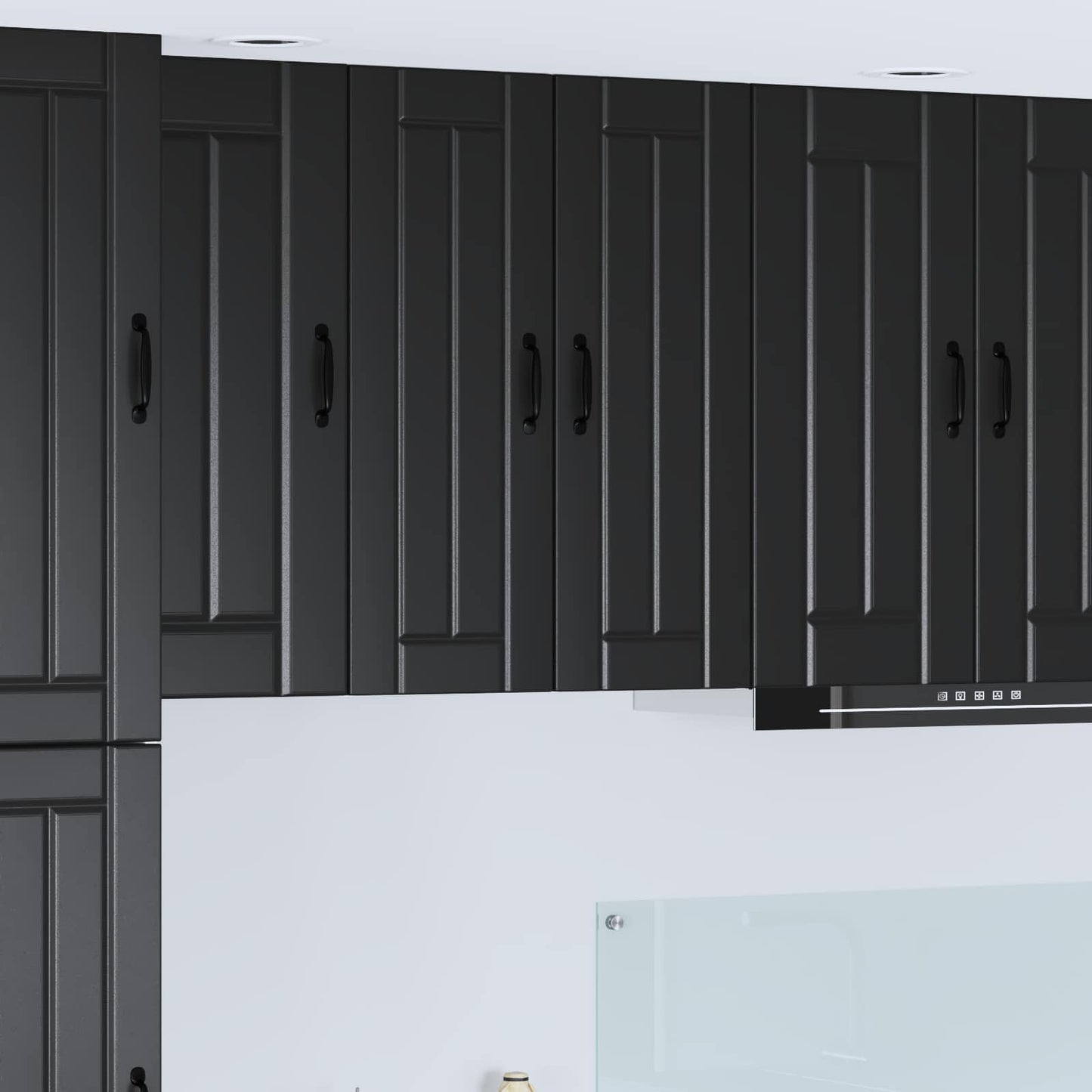 Wall Cabinet LUCCA Black 30 x 31 x 80 cm Engineered Wood