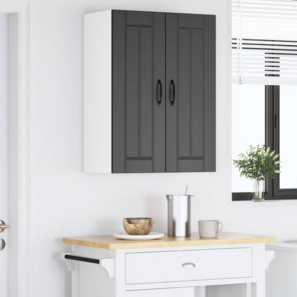 Wall Cabinet LUCCA 2 pcs Black 30 x 31 x 80 cm Engineered Wood