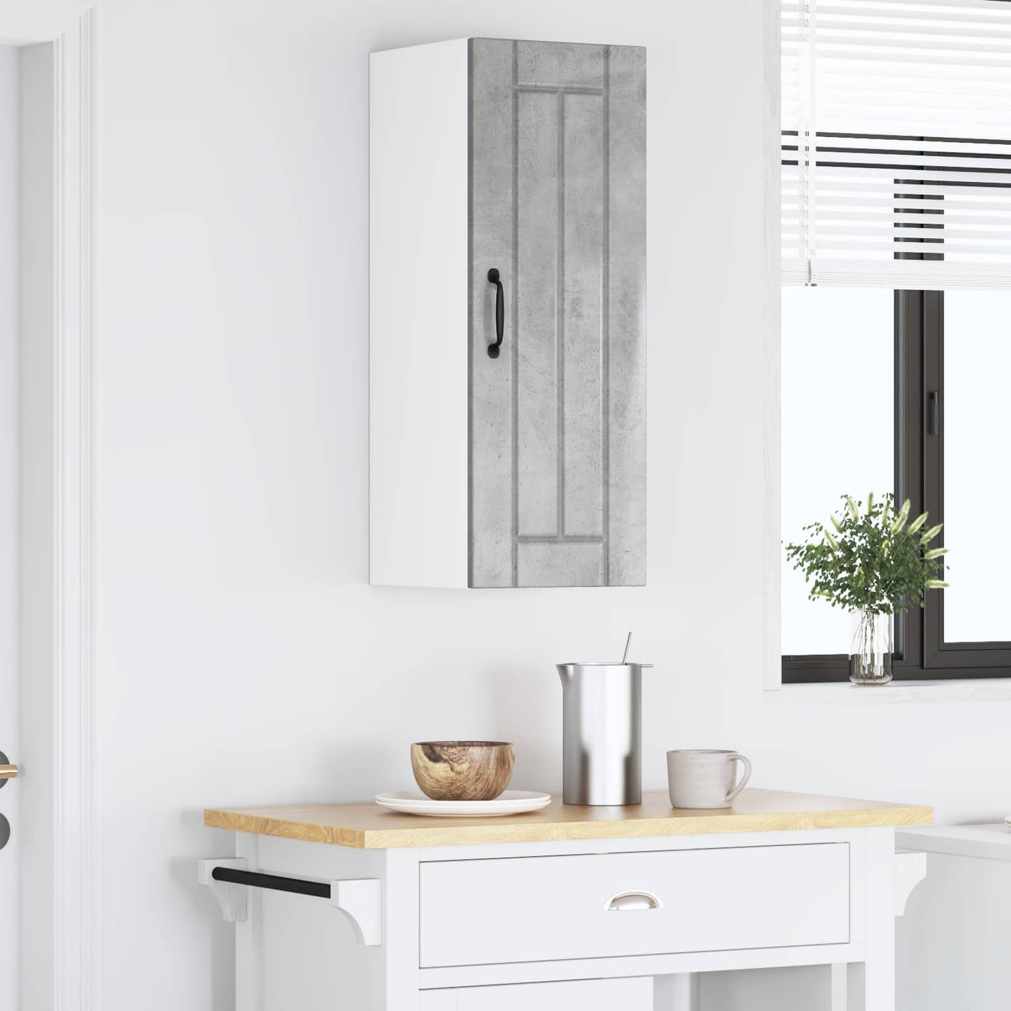 Wall Cabinet LUCCA Concrete Grey 30 x 31 x 80 cm