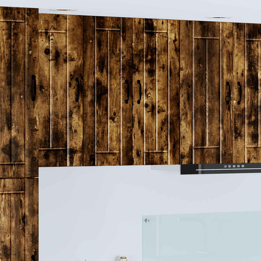 Wall Cabinet LUCCA 2 pcs Smoked Oak Engineered Wood