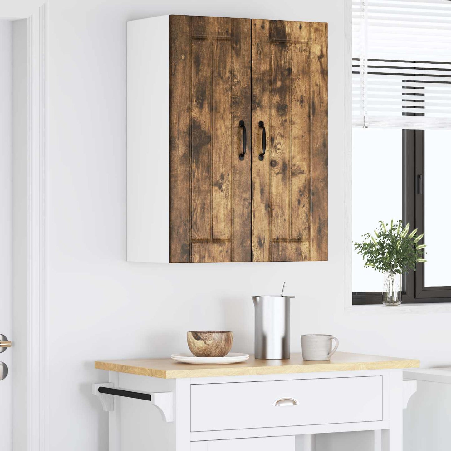Wall Cabinet LUCCA 2 pcs Smoked Oak 30 x 31 x 80 cm