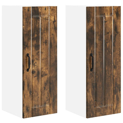 Wall Cabinet LUCCA 2 pcs Smoked Oak 30 x 31 x 80 cm