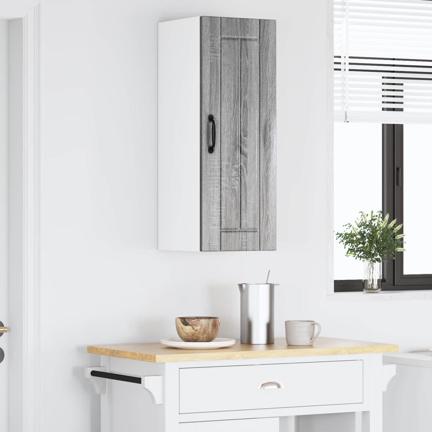 Wall Cabinet LUCCA 2 pcs Grey Sonoma Engineered Wood