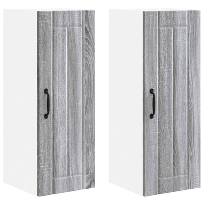 Wall Cabinet LUCCA 2 pcs Grey Sonoma 30 x 31 x 80 cm