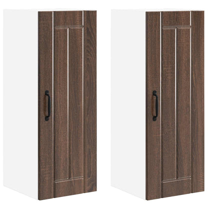 Wall Cabinet LUCCA 2 pcs Brown Oak 30 x 31 x 80 cm