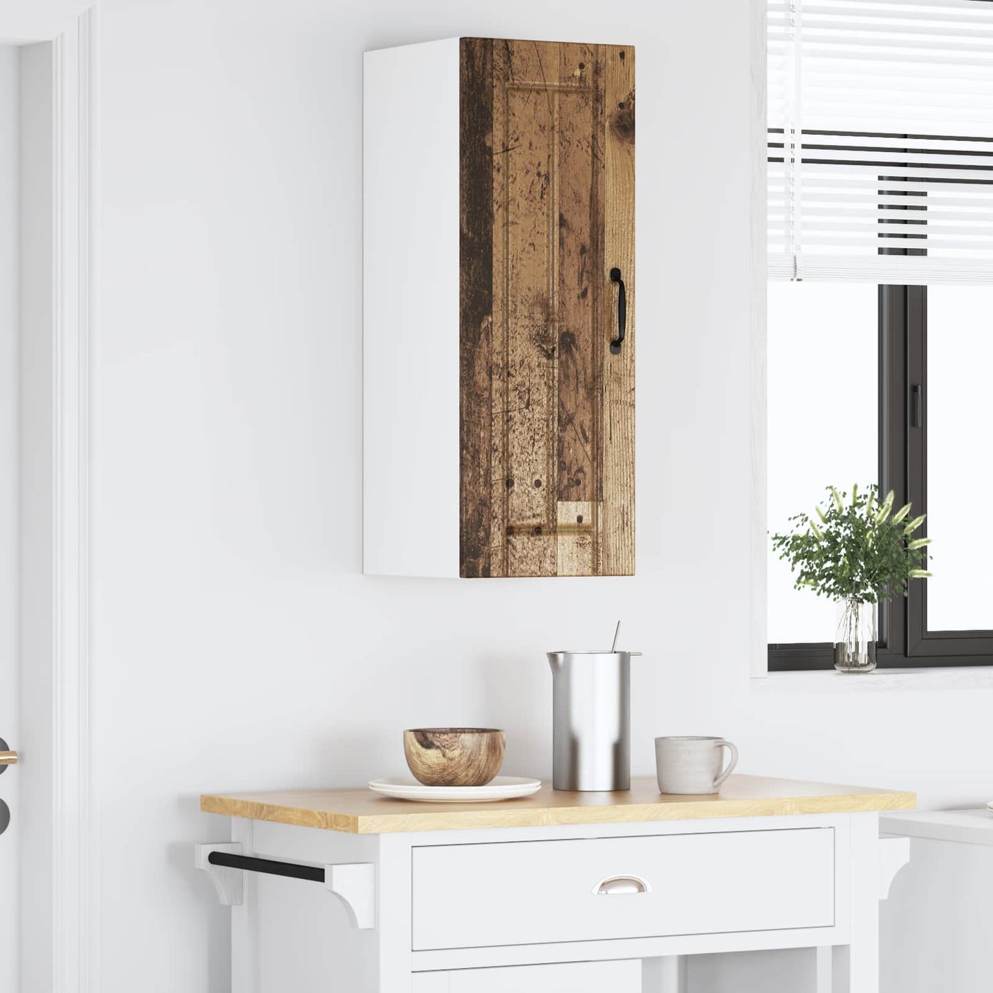 Wall Cabinet LUCCA Old Wood 30 x 31 x 80 cm Engineered Wood
