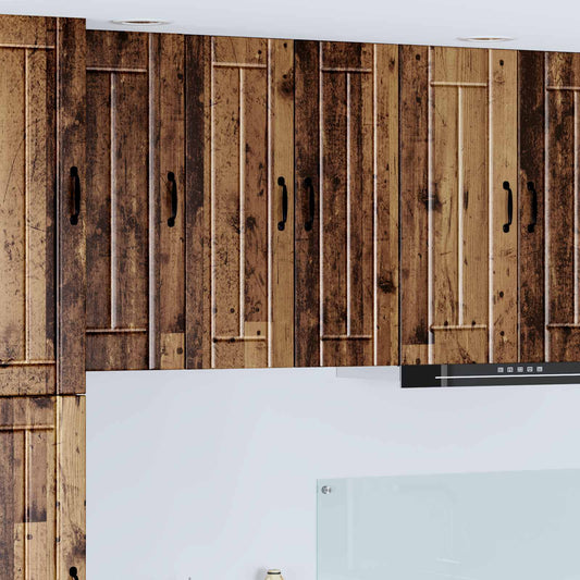 Wall Cabinet LUCCA 2 pcs Old Wood Engineered Wood