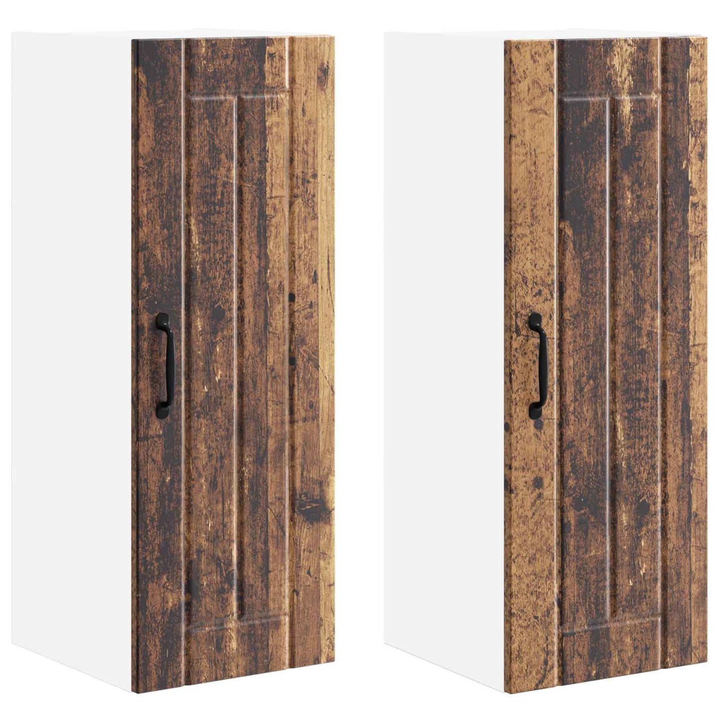 Wall Cabinet LUCCA 2 pcs Old Wood Engineered Wood