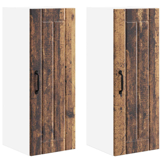 Wall Cabinet LUCCA 2 pcs Old Wood Engineered Wood