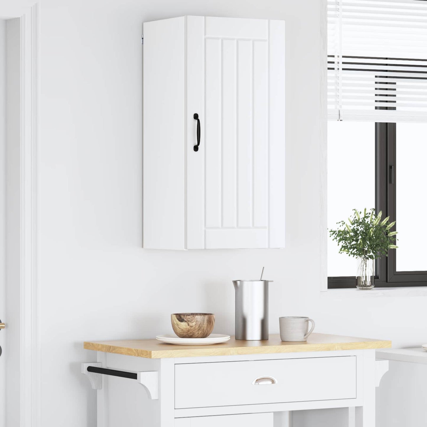 Wall Cabinet LUCCA White 40 x 31 x 80 cm Engineered Wood