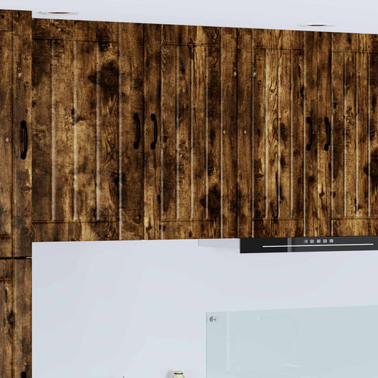 Wall Cabinet LUCCA Smoked Oak 40 x 31 x 80 cm Engineered Wood