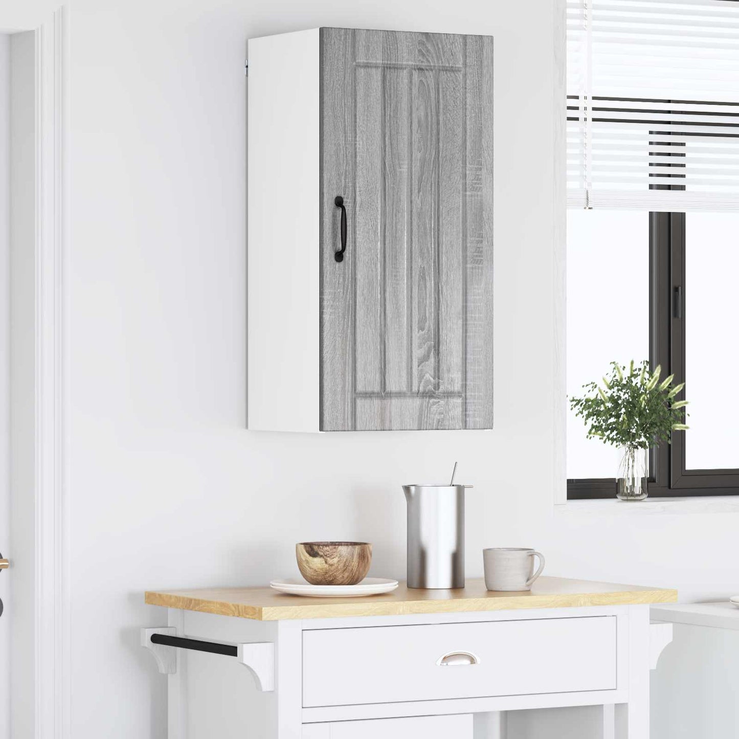 Wall Cabinet LUCCA Grey Sonoma 40 x 31 x 80 cm Engineered Wood