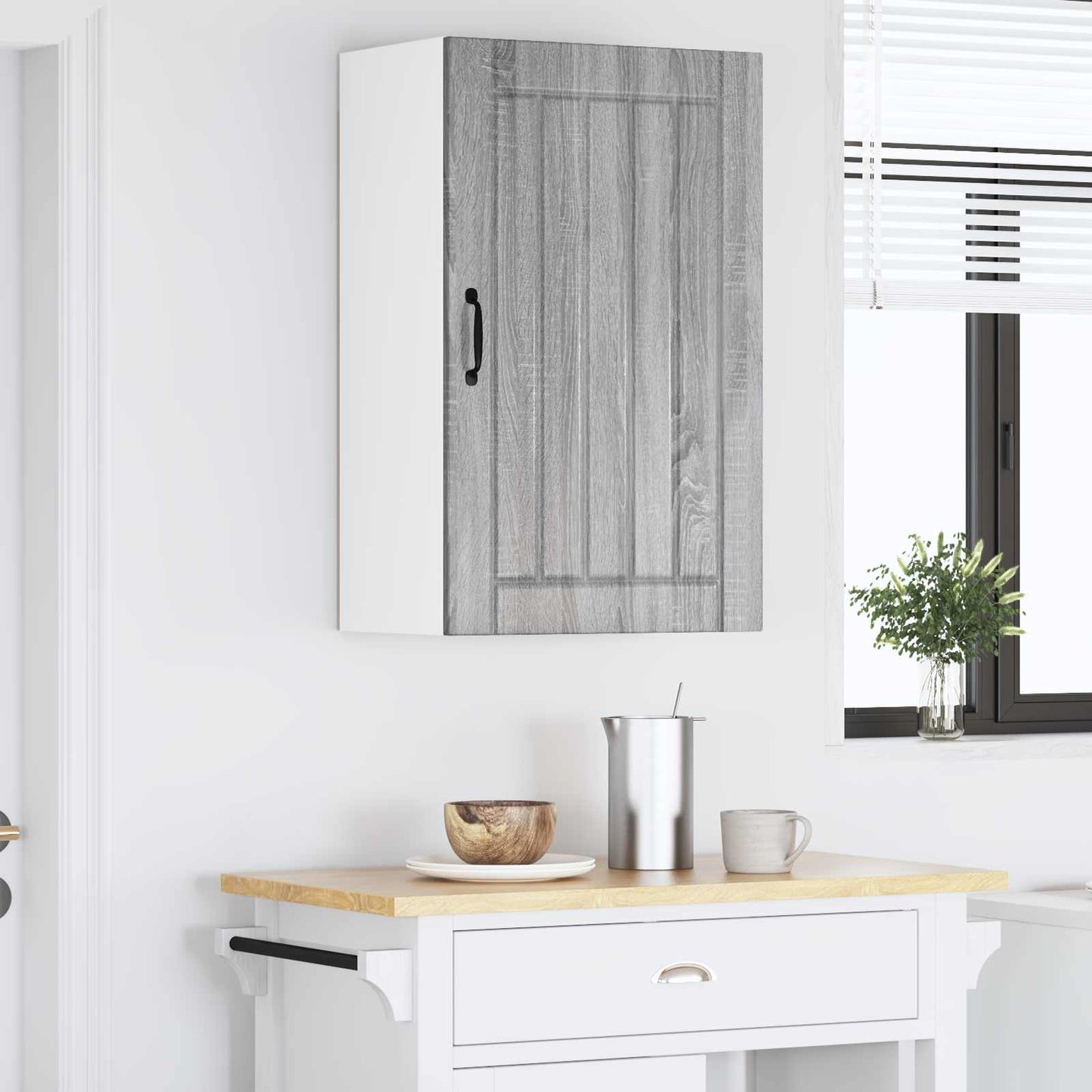 Wall Cabinet LUCCA Grey Sonoma 50 x 31 x 80 cm Engineered Wood