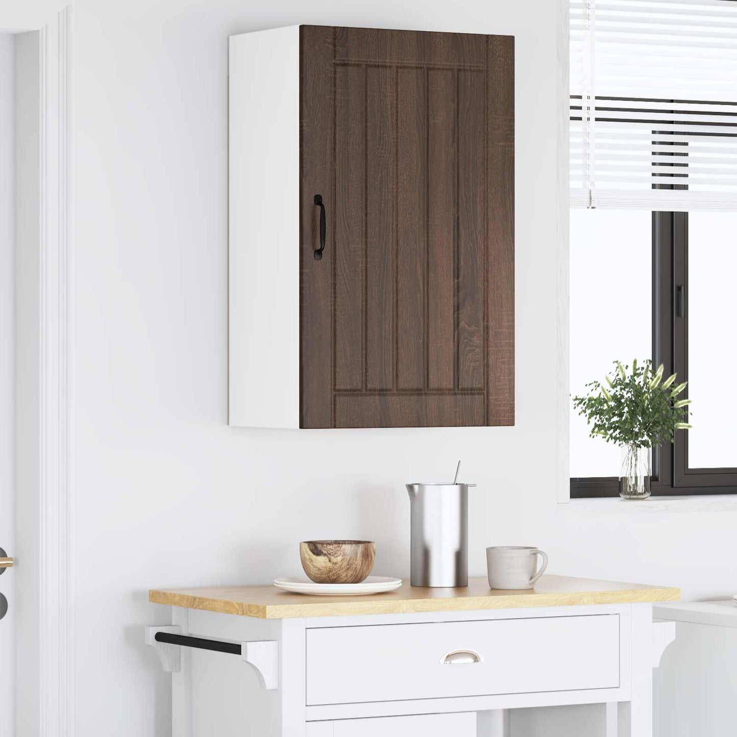 Wall Cabinet LUCCA Brown Oak 50 x 31 x 80 cm Engineered Wood