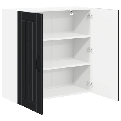 Wall Cabinet LUCCA Black 80 x 31 x 80 cm Engineered Wood