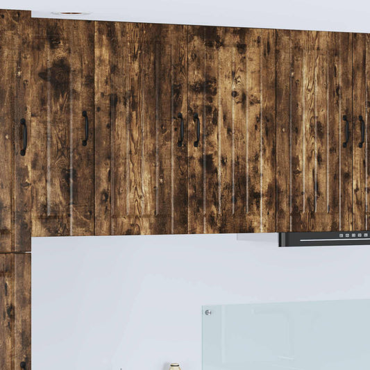 Wall Cabinet LUCCA Smoked Oak 80 x 31 x 80 cm Engineered Wood